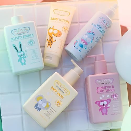 Image of Jack N' Jill Natural Bathtime Baby Wash - Baby Wash for Sensitive Skin, Hypoallergenic, Fragrance Free Dermatologically Tested, Perfect for Newborns, Vegan - Scent Free, 300 mL Bottle (Pack of 3)