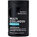 Multi Collagen Pills (Type I, II, III, V, X) Hydrolyzed Collagen Peptides with Hyaluronic Acid + Vitamin C ~ 90 Collagen Capsules