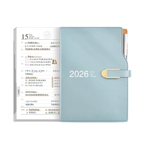 Agenda de voyage quotidien 2026 compact et léger pour une planification efficace et une écriture fluide - Carnet de notes en papier de qualité supérieure