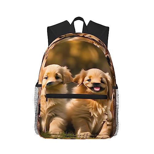 Sac à dos léger Golden Retriever noir taille unique pour hommes et femmes