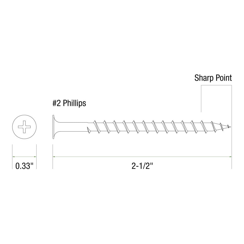 Drywall Screws - #8 x 2-1/2" - Grip-Rite -5