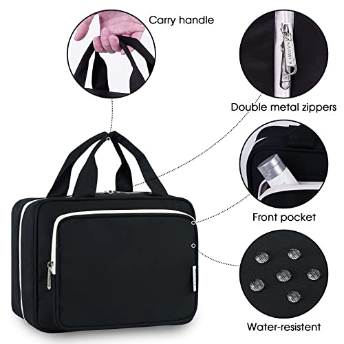 Travel Toiletry Bag For Women Large Hanging Makeup Bag Organizer Toiletries Bag For Full Size Essentials Accessories Cosmetics (Black (Large)) #TOP4