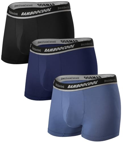BAMBOO COOL Mens Underwear Trunks with Soft Waistband
