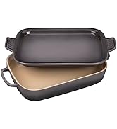 Le Creuset Stoneware Rectangular Dish with Platter Lid, 14 3/4" X 9", Oyster