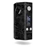 MightySkins Skin Compatible with Wismec Reuleaux RX200S – Black Camo | Protective, Durable, and Unique Vinyl Decal wrap Cover | Easy to Apply, Remove, and Change Styles | Made in The USA