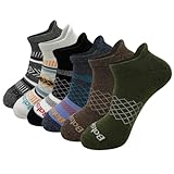 bataidis Anti-blister Thick Cushioned Wicking Odor Resist Athletic Casual Ankle Socks 6 Pairs (US, Alpha, Large, Regular, Regular, colour 7)