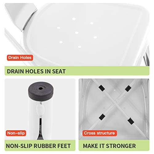 FDW | Set of 4 Metal Dining Chairs | Cream | Stackable Tolix Side Chairs with Backrest | Scratch-Resistant | Non-Slip Feet | Indoor/Outdoor Use | 330 lbs Capacity | Ideal for Kitchen & Restaurant