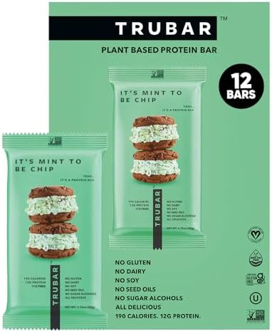 Chocolate mint whole grain protein snack bars, chocolate mint