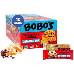 Bobo's Soft Baked Oatmeal Bars, Cranberry Orange, 3oz (12 ct) | Gluten Free, Healthy Meal Replacement Bars for Adults & Kids, Simple Ingredients, Whole Grain Oats, Plant Based, Non-GMO