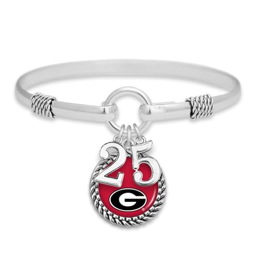 Georgia Bulldogs Graduation Year 2025 Silver Bracelet Jewelry Licensed UGA