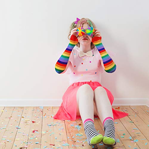 NAVADEAL 1 coppia colorato arcobaleno strisce Knit...