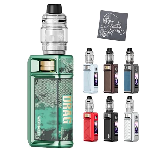 �y�����zVOOPOO DRAG 6 �u�[�v�[ �h���b�O 6�b220W���o�́�4400mAh�����o�b�e���[�b�����x�R���g���[���z�C�[�����ځbFlavorKitchen�I���W�i���N���X�t���bVAPE �x�C�v �d�q�^�o�R �X�^�[�^�[�L�b�g (Green)