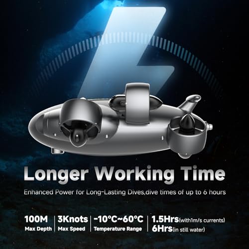 QYSEA FIFISH V6 Expert M100 with 6 Hours Working Time, AI Vision Lock Underwater Drone, QYSEA Underwater Robot with EPP Case, Q-interface, Portable ROV with 4K Camera, 330ft Dive - Image 7