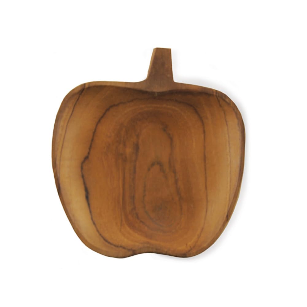 East of India Small Handcrafted Wooden Apple Bowl Little Decorative Home Bowl Ornament Decor, 1459B