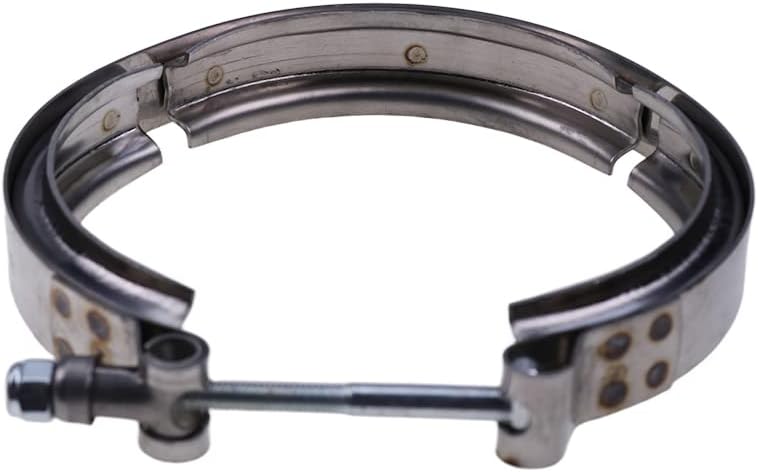 Miniatura 2 de Abrazadera 3896337 de banda en V de salida de 4 "compatible con Cummins Mack Volvo Detroit Clamp 2880482 900012