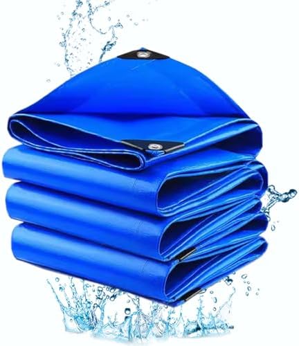 Waterproof Heavy Duty Poly Tarp Cover 1.2x2m, 12 Mil Thick Tarps with Grommets, Tarpaulin Cover Outdoor, Multi-Purpose UV Weatherproof Tarp Covers Cloth