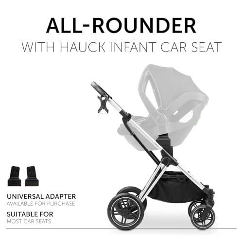 Image of Hauck Pushchair Travel System with Carrycot, Reversible Seat, Rose