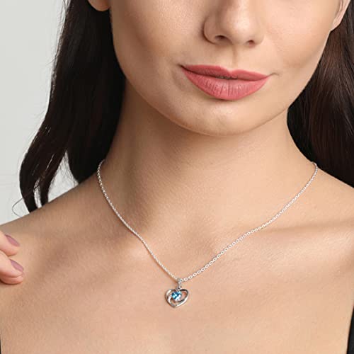 CLARA 925 Sterling Silver Heart Pendant Necklace | with or Without Chain | Valentine Gift for Women and Girls (Image - 3)
