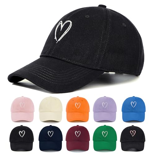 Zando 2025 Trendy Unisex Baseball Caps Embroidered Heart