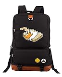 WANHONGYUE Gudetama Anime Laptop Rucksack Schultasche Büchertasche Schulrucksack Student Backpack Schwarz /2