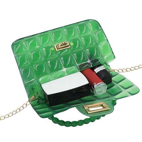Fashion Candy Color Jelly Crossbody Bag for Women Girls Transparent Cassette Shoulder Handbag Wallet with Top Handle4