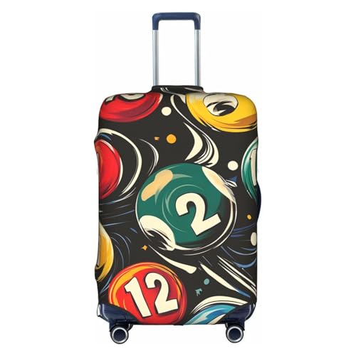 Retro Psychedelic Billiards Balls Travel Luggage Cover Elastic Suitcase Protector Washable Baggage Covers For Trunk Case Fits 22-24 Inch Luggage