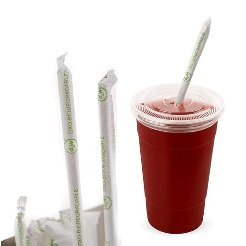 Pack de 300 pitillos biodegradables envueltos claros 19.7 cm miniatura 1