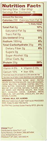ThinkThin Barra Proteica Brownie Crunch 60 g 10 Unid miniatura 3