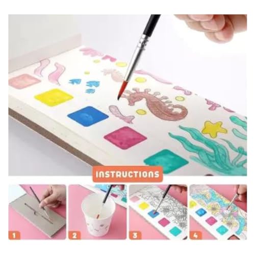 Image of Partymax- 10 Set Of Water Colour Painting Books For Kids Party /Goody |Ideal For Return Gifts For Kids Birthday For Children 4-10 Yrs, Multicolor