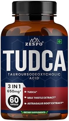 Zespo TUDCA 400mg Supplement with Milk Thistle & Astragalus, 60 Capsules
