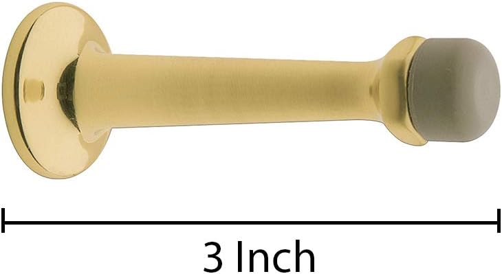Baldwin Estate 4045.003 Base Mounted Wall Door Bumper in Lifetime Polished Brass, 3"