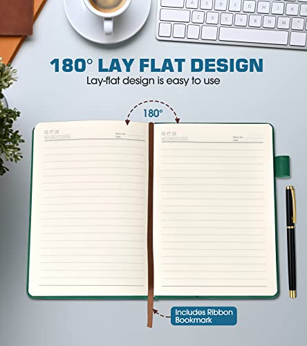 Lined Journal Notebook With Pen-160 Pages Daily Journals For Men Women Writing,Business,Travel,Note Taking,A5 Hardcover Leather Notebooks For Work,School,College Ruled,100Gsm Paper,5.7" X 8.2" #TOP4