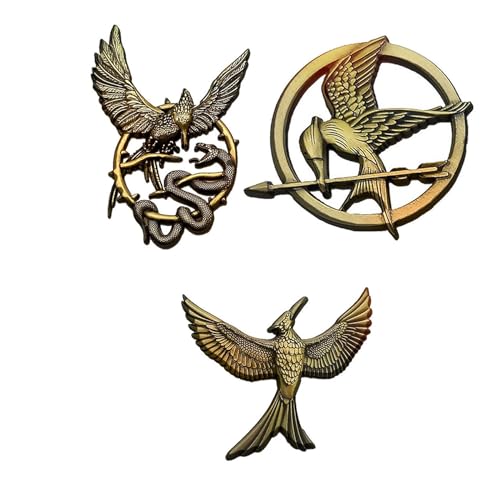 3-Pack Mocking jay Pin Brooch Ballad of Songbirds and Snakes Lapel Pins The Games Fan Collection