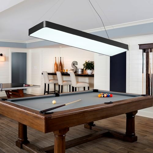 LED Billiard & Pool Table Light Hanging Light Over Pool Table for for 7'-8' Billiard Table,50W, Remote Control, Dimmable, Color Temperature Adjustable