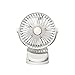 Wentylator biurkowy USB, wentylator z regulowanym klipsem 360 ° cichy, 2000mA Mini przenośny wentylator do wózka dziecięcego do domowego biura Buggy Outdoor Camping (Color : White)