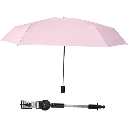 Stroller Parasol Sun Protection Umbrella Pink