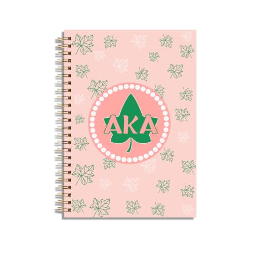 Cahier à spirale AKA rose et vert : cadeau de sororité idéal pour femme et fille