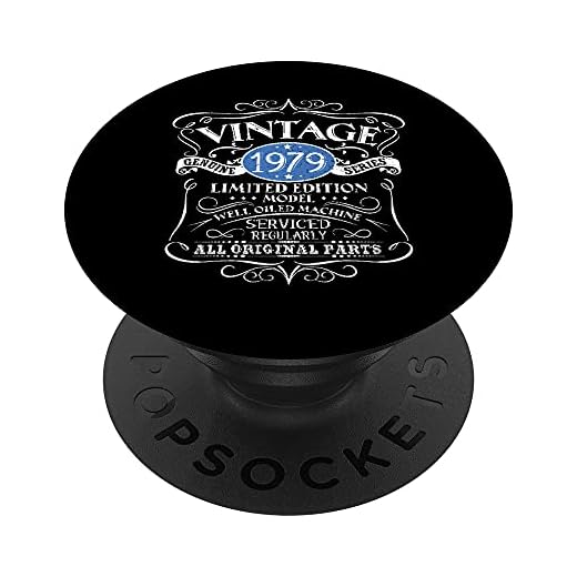 Vintage 1979 - Regalo de cumpleaños para hombre y mujer, diseño original PopSockets PopGrip Intercambiable