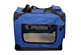 Platzsparend zu verstauen Faltbare Hundebox Hundetransportbox Hunde Katzen Katzentransportbox Katzenbox (XL, Blau)
