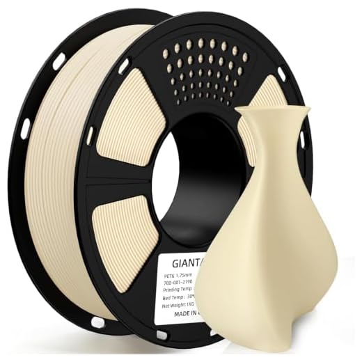 ⚡ GIANTARM PLA Filament,Beige 3D Printer Filament 1Kg(2.2lbs) Spool,1.75mm Dimension Accuracy +/- 0.03mm,Fit Most FDM 3D Printers