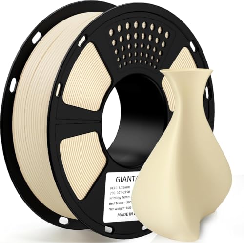 Image of GIANTARM PLA Filament,Beige 3D Printer Filament 1Kg(2.2lbs) Spool,1.75mm Dimension Accuracy + /- 0.03mm,Fit Most FDM 3D Printers
