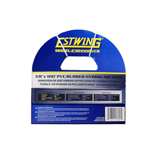 Estwing E38100PVCR 3/8" x 100' PVC / Rubber Hybrid Air Hose with 1/4" Brass Fittings, 3/8 x 100 by Estwing - Image 4