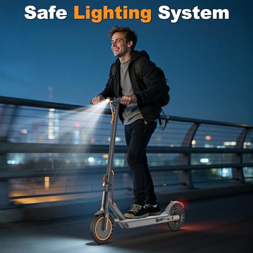 Image of VOLPAM Adult Electric Scooter, 350W /500WMotor, 8.5 inch /10 inch Solid Tires, 19 /22Mph, 32 /28 /23 /21 /18 /16Miles Max Range, Dual Braking