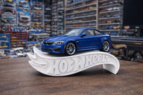 Image of 1:64 Diecast Car Display Shelves | Table Stand Toy Car Stand for Kids & Collectors | Black Steel Mini Car Rack for Home & Office Decor | (Pack of 5) (No Car Included) (White)