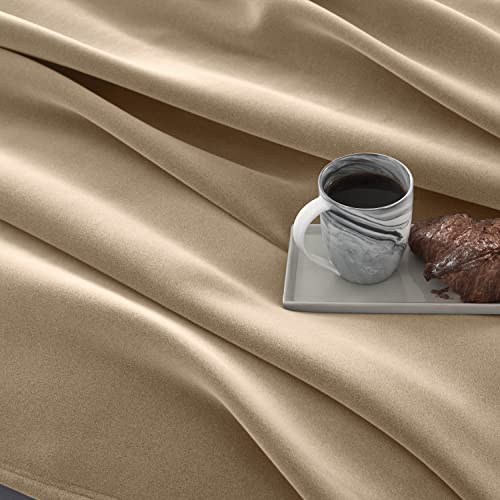 Vellux 1B07031 Original Insulating Core Hotel Style Solid Blanket Machine Washable Soft Cozy Warm Thermal Durable Pet Friendly All Seasons Layering Bed Sofa Blankets, Full Queen, Beige #TOP3