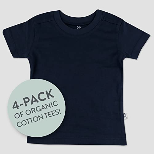 Image of HonestBaby Baby Toddler & Kids' 100% Organic Cotton Short Sleeve T-Shirts (10-Pack)