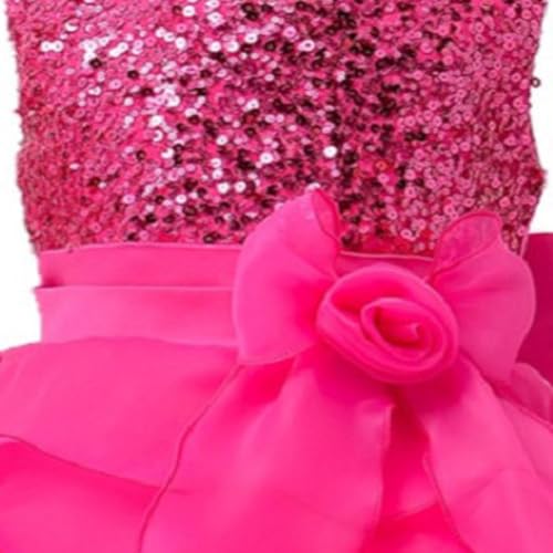 Image of Girls Princess Knitted Sequins Tissue Net Dress Children's Christma Clothing Unicorn Baby Kids Birthday Knee Length Frock