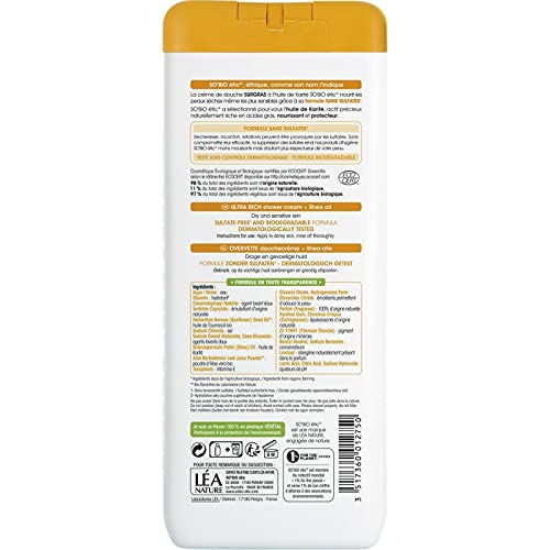SO'BIO ÉTIC - Douche Karite Sulfate 650Ml - le Lot De 3