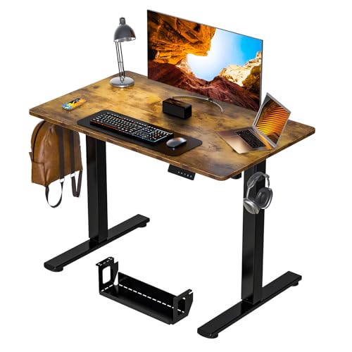 Image of Kingant Standing Desk, 40x24 Inch Electric Height Adjustable Computer Desk