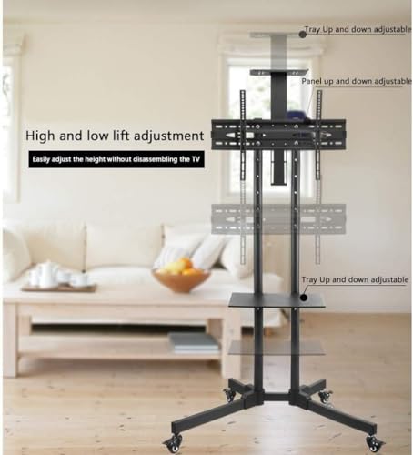 Soporte móvil para TV con ruedas, ajustable 37-60 pulg miniatura 4